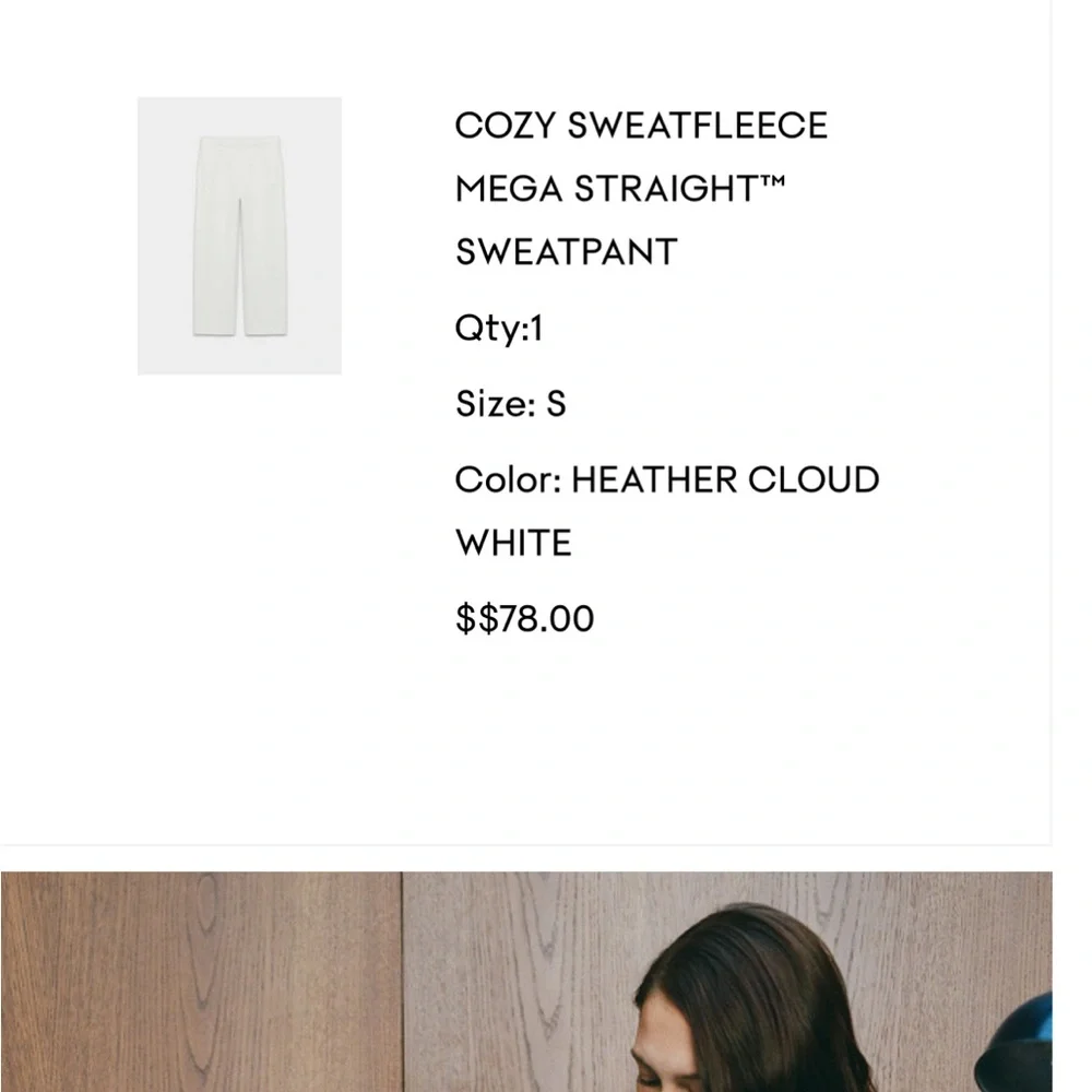 Aritzia Light Gray Track Pants - Picture 8 of 8